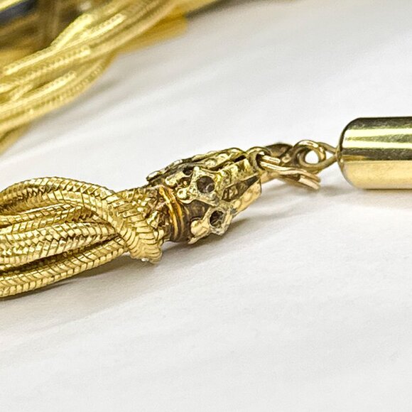 Robert Rose Faux Gold Cross Necklace Oval Stone Heart Multi Strands‎ Length 14" - Picture 12 of 14